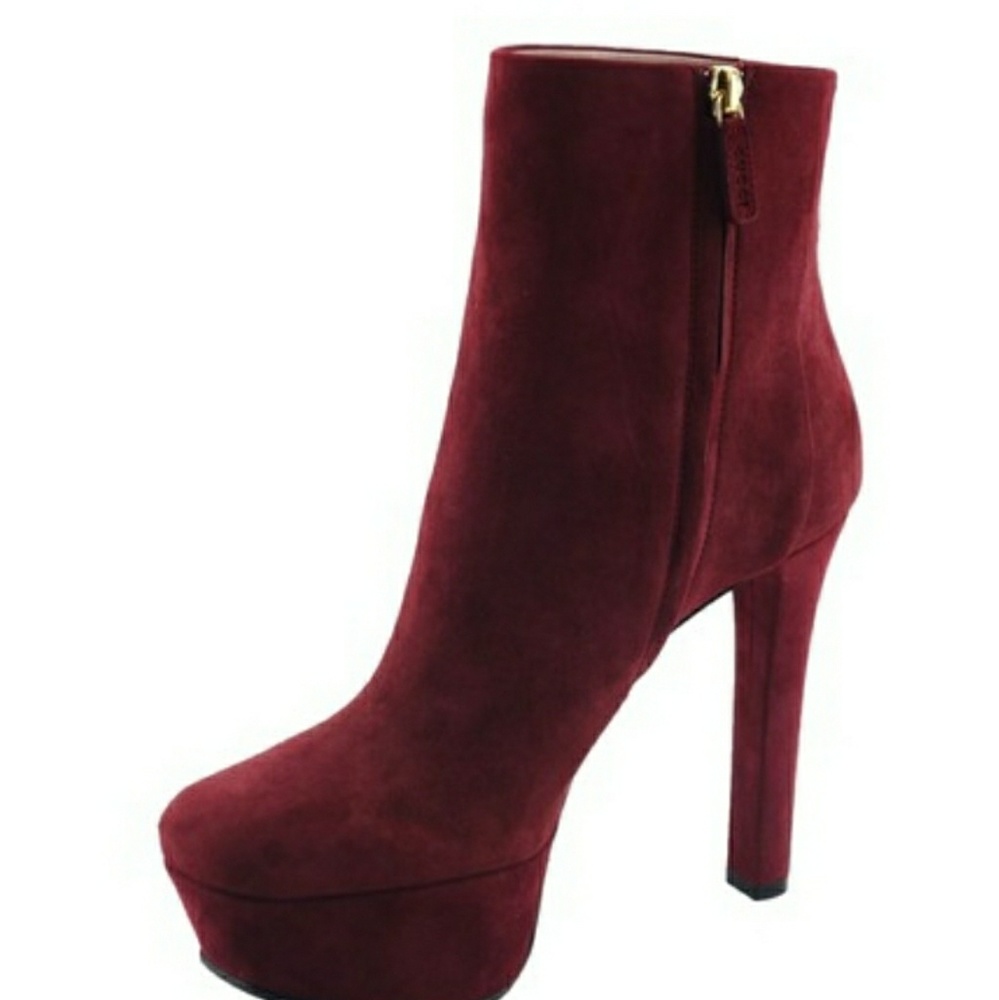 NWT Gucci suede ankle boots size 11 burgundy❤💜🧡